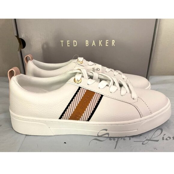 NEW Ted Baker Women's Leather Sneaker Shoes - Picture 1 of 9